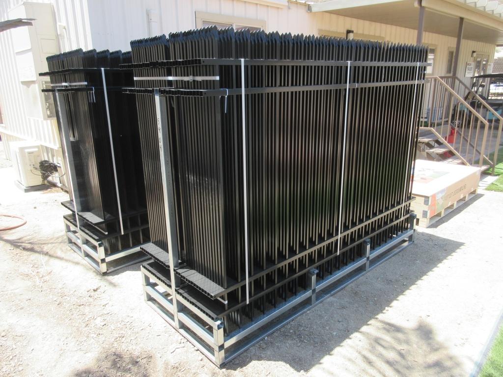 New Unused 10' x 7' Wrought Iron Site Fencing,