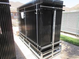 New Unused 10' x 7' Wrought Iron Site Fencing,