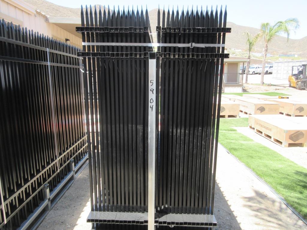 New Unused 10' x 7' Wrought Iron Site Fencing,