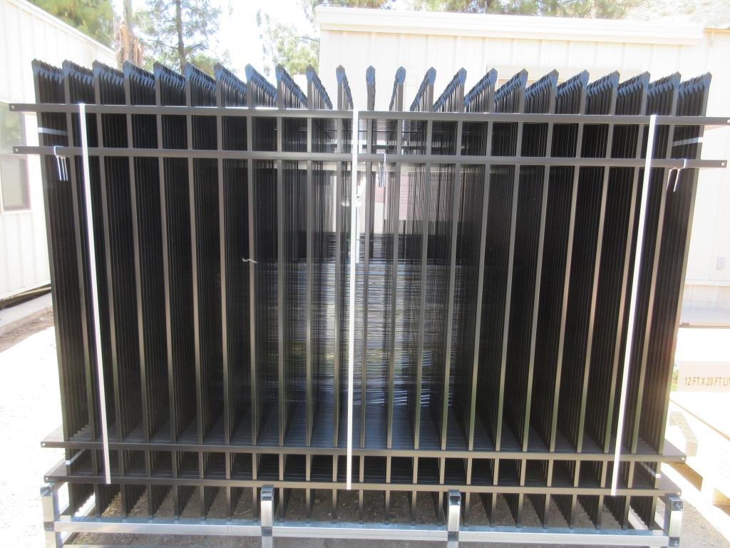 New Unused 10' x 7' Wrought Iron Site Fencing,