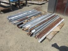 (2) Pallets Of Misc Size Steel Fence Poles