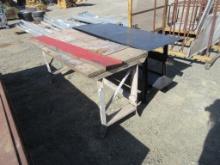 Lot Of (2) 6' x 2.5' x 34" Metal Shop Tables,
