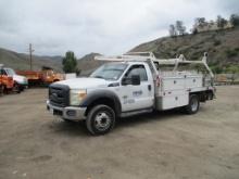 2016 Ford F550 S/A Flatbed Utility Flatbed Truck,