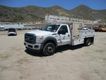 2014 Ford F550 S/A Flatbed Utility Flatbed Truck,