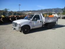 2005 Ford F350 SD XL Flatbed Utility Truck,