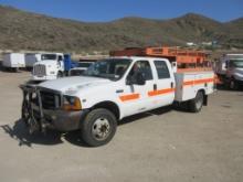 2001 Ford F550 SD Crew-Cab Utility Truck,