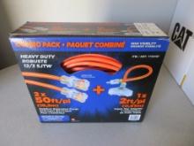 New Unused Extension Cord Combo Pack,