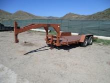 T/A Gooseneck Flatbed Equipment Trailer,