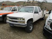 2000 Chevrolet 3500 Crew-Cab Utility Truck,