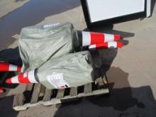 New Unused 15"x27" Fluorescent Safety Cones,