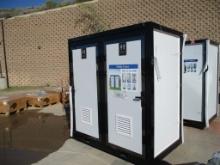 New Unused 47"x79"x89" Double Stall Restroom,