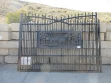 New Unused 7' x 20' Bi-Parting Driveway Gate
