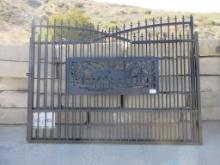 New Unused 7' x 20' Bi-Parting Driveway Gate