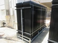 New Unused 10' x 7' Wrought Iron Site Fencing,