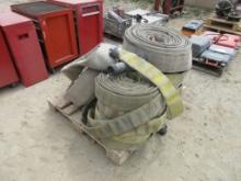 Lot Of Approx (8) Misc Fire Hoses & Spray Nozzle