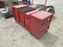 Lot Of (4) Assorted Multi-Drawer Metal Tool Boxes
