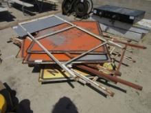 Lot Of Misc Traffic Caution Signs W/Stands