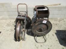 Lot Of (4) Steel Banding Cart Dollies