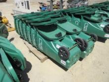 (12) 35-Gallon Plastic Rolling Trash Cans W/Lids