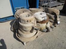 Lot Of Approx (25) Misc Size Fire Water Hoses