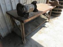 Lot Of 6' x 2.5' x 35" Metal Shop Table,