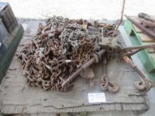 Lot Of Assorted Cargo Chains & Binders