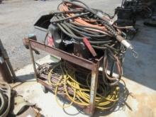 Lot Of Metal Rolling Shop Cart,