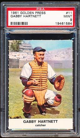 GABBY HARTNETT 1961 GOLDEN PRESS CARD #11 / GRADED