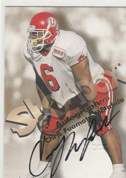 CHRIS FUAMATU-MA'AFALA 1998 SKYBOX AUTOGRAPH CARD