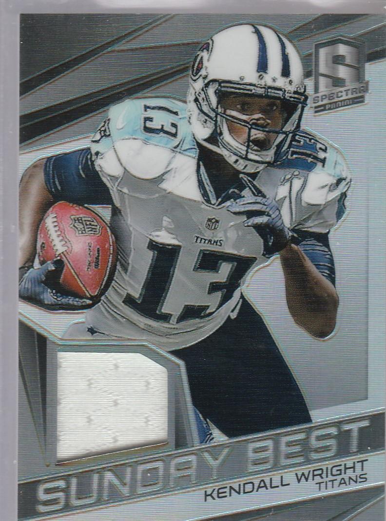 KENDALL WRIGHT 2015 PANINI SPECTRA SUNDAY BEST JERSEY CARD