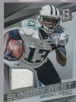 KENDALL WRIGHT 2015 PANINI SPECTRA SUNDAY BEST JERSEY CARD