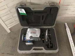 Lot of surveying equipment. Tripod, ruler, and Porter Cable RoboToolz RT-7690-2XP