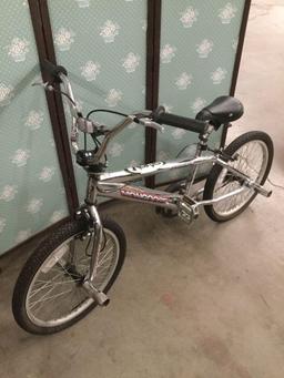 Vintage 90s Mongoose Convict BMX bike with Chrome Frame, with pegs. 35 inches tall