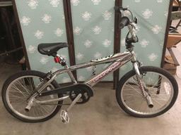 Vintage 90s Mongoose Convict BMX bike with Chrome Frame, with pegs. 35 inches tall