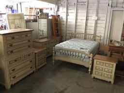 Link - Taylor Mediterranean Oak 5 pc bedroom set bed frame with mattress and box spring - dressers,