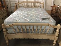 Link - Taylor Mediterranean Oak 5 pc bedroom set bed frame with mattress and box spring - dressers,