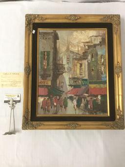 Framed original oil painting by Pablo - Espana with COA from Robert Sills Gallery