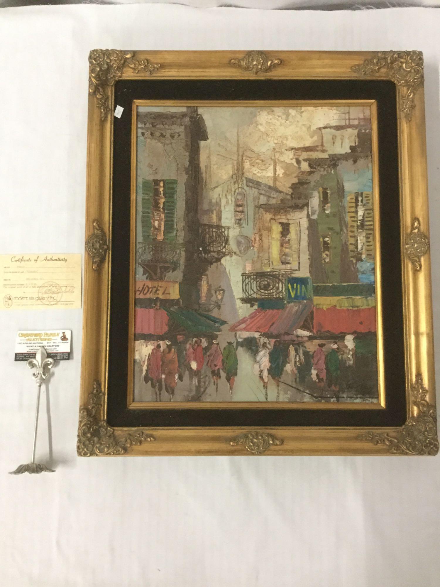 Framed original oil painting by Pablo - Espana with COA from Robert Sills Gallery