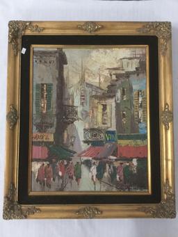 Framed original oil painting by Pablo - Espana with COA from Robert Sills Gallery