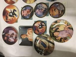 23 Bradford Exchange Elvis Collectors Plates and 3 Vandor Elvis Collectors Glasses - some w/ COAs