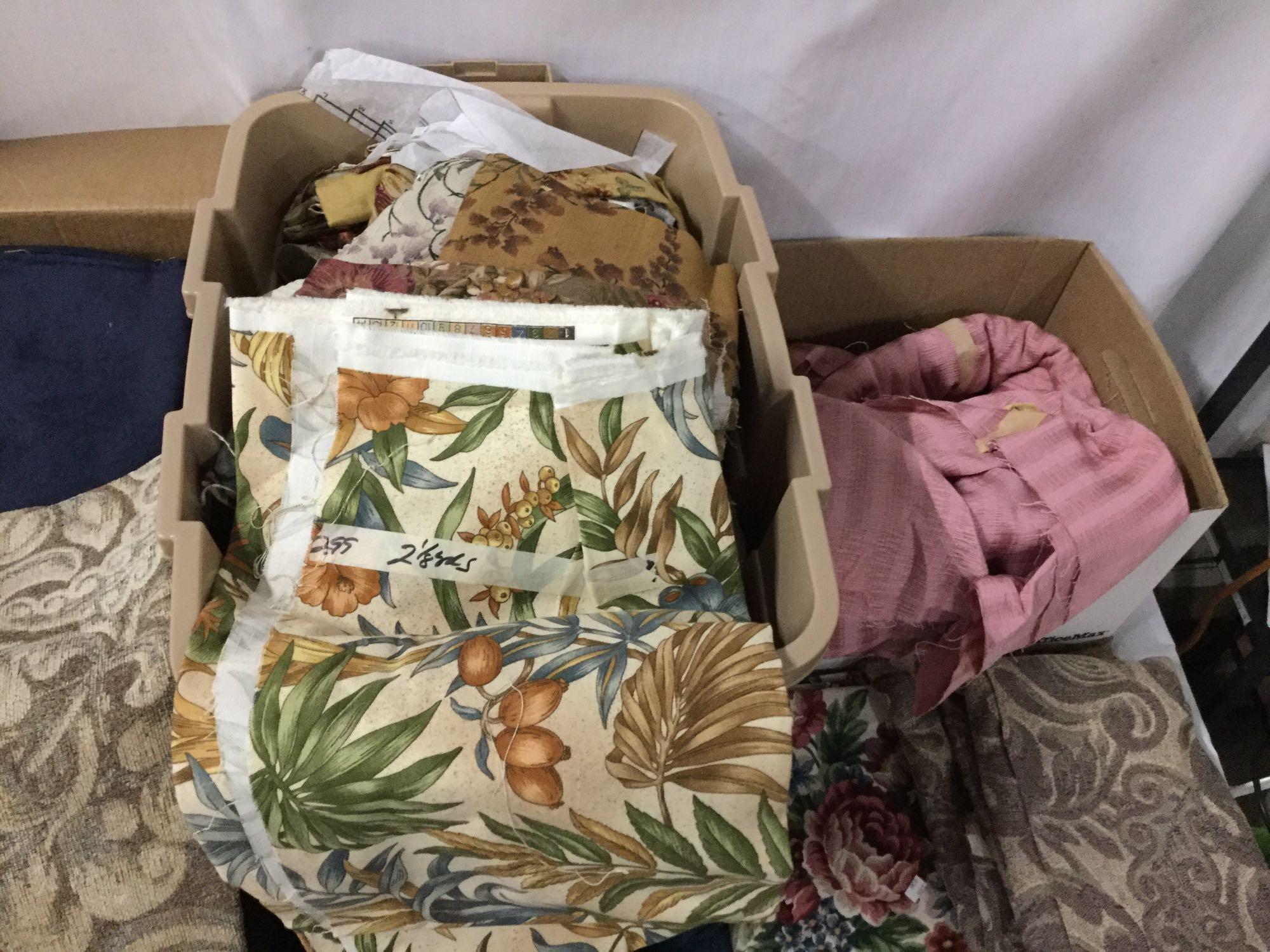 Huge fabric/upholstery collection. Many different styles, patterns and thicknesses.