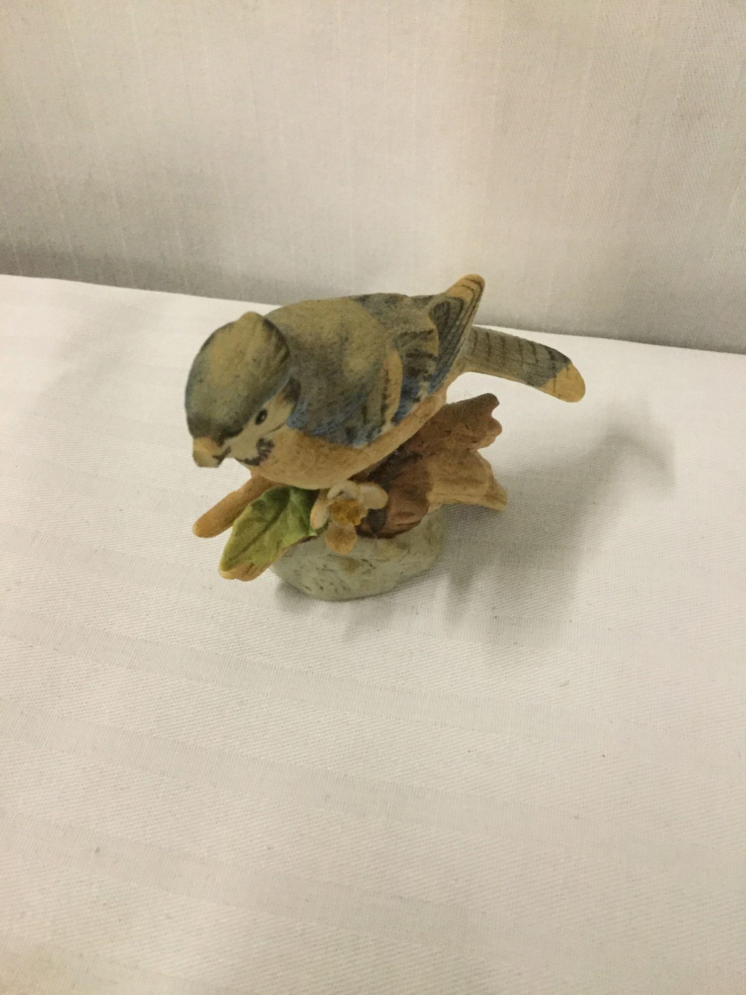 12 pc lot of bird figures incl. duck lamp, goose serving tray and other bird design collectibles