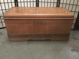 Antique waterfall style art deco chest - locked with no key