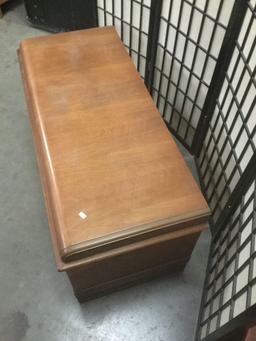 Antique waterfall style art deco chest - locked with no key
