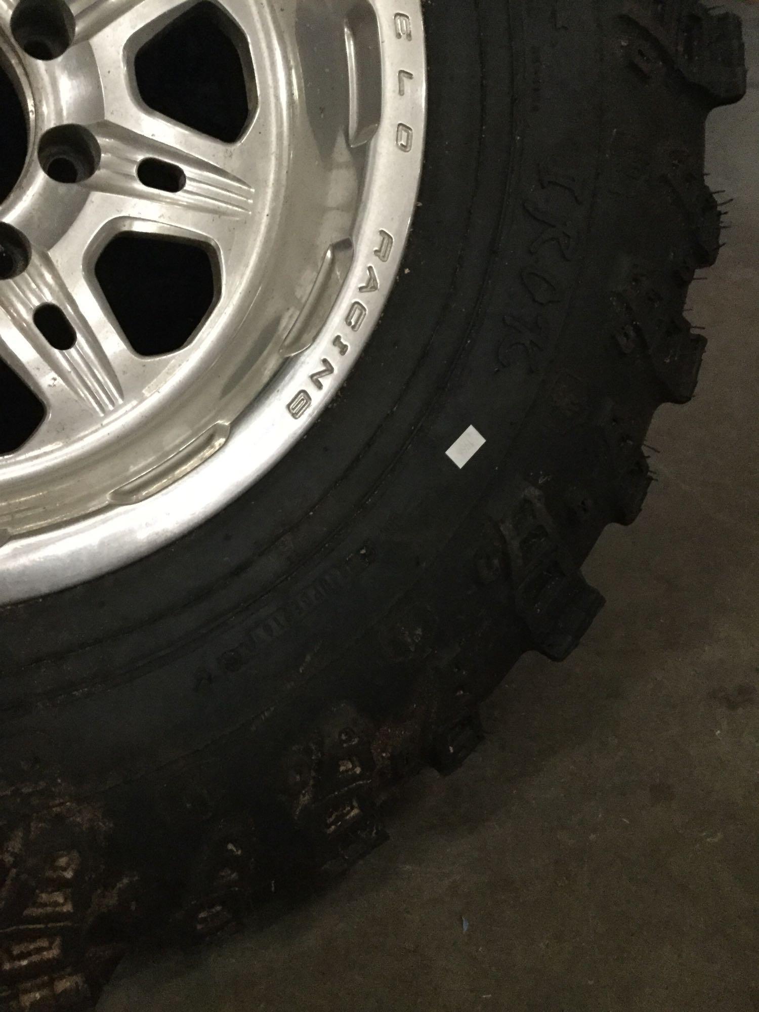 Set of 4 Irok Suler Swamper 36x13.5OR17LT tires with 18.5 inch Weld Racing rims - Nice!