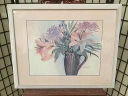 Geri Geremia Watercolor Floral Print, in professional frame