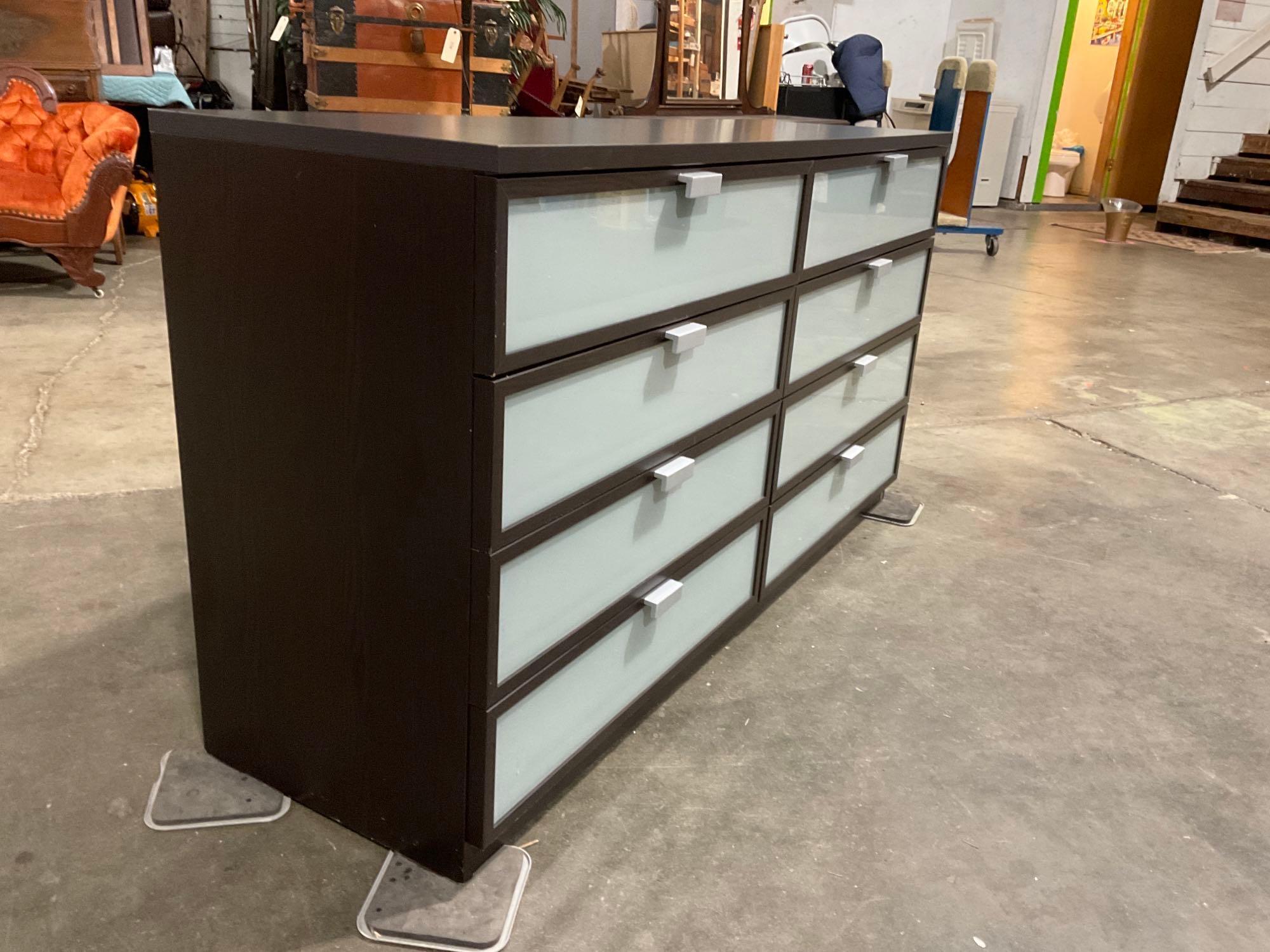IKEA Hopen 8Drawer Dresser with frosted glass. Proxibid