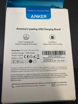 Anker PowerPort PD with 1 PD and 4 PIQ Desktop Charger/USB Charger