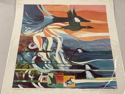 Signed / numbered art print TAKING OFF INTO A SUNRISE by Ann Militich-Warder, #ed 72/600