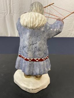 Signed Vintage Alaskan Figurine by C. Alan Johnson titled Helen